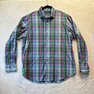 Polo Ralph Lauren Plaid Button Down Shirt Men Sz‎ XL Multi Colorful Cotton